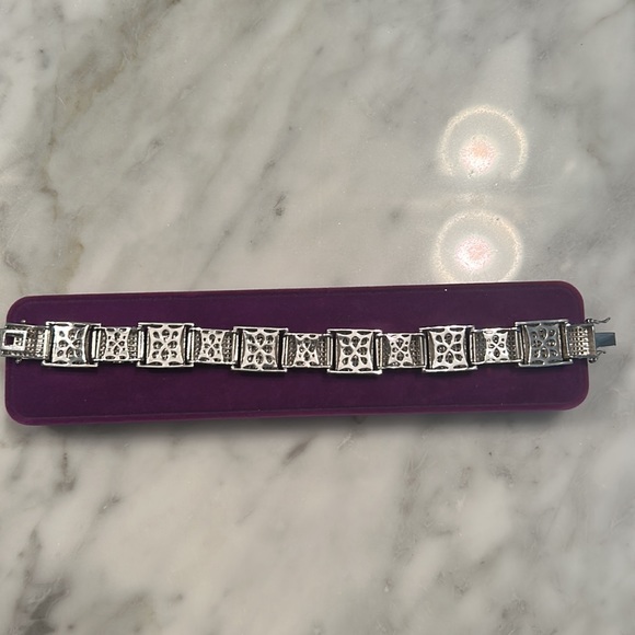 Hardly worn. Kay Jewelers Men’s Diamond Sterling Silver 1 carat link bracelet - Picture 4 of 5